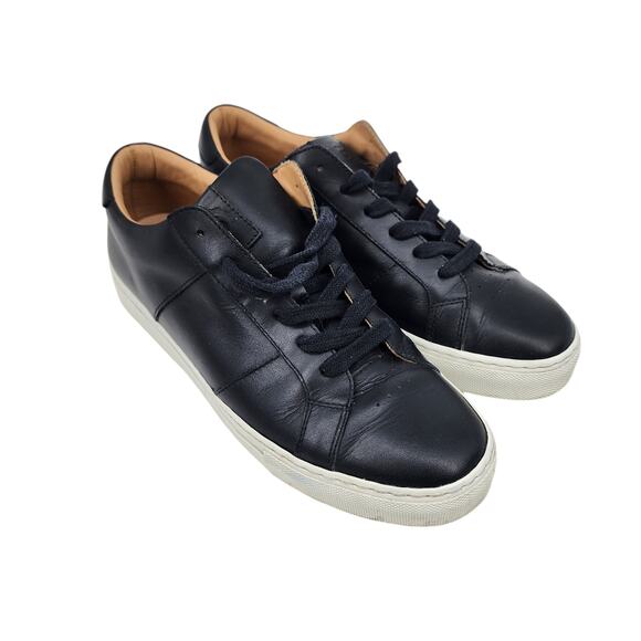 GREATS The Royale Nero Full Grain Leather LowTop Sneakers Made In Italy EU40 US7 - Picture 1 of 6